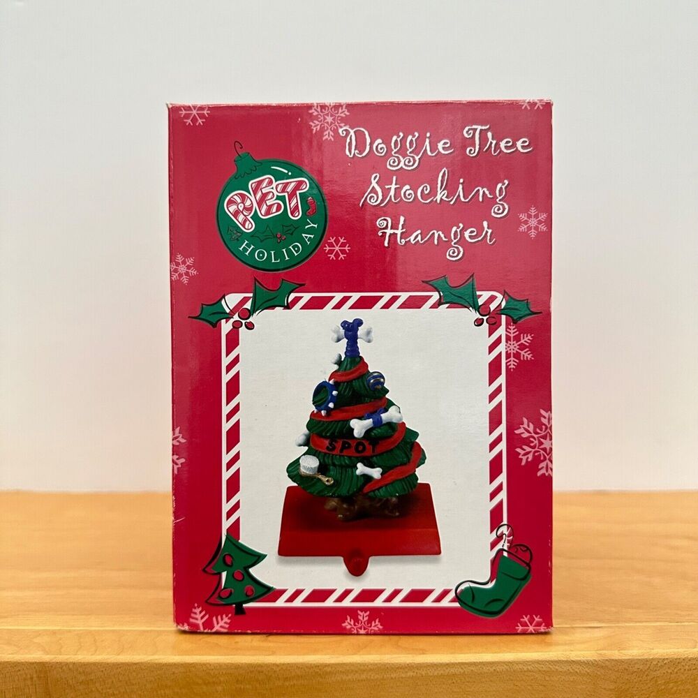 Dog Puppy Doggie "Spot" Christomas Tree Stocking Hanger Holder by Pet Holiday